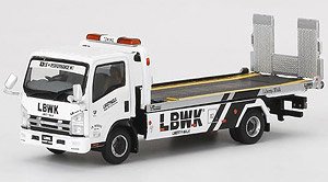 Isuzu N Series (ELF) Vehicle Transporter LBWK White (RHD) (Diecast Car)