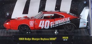 1969 Dodge Charger Daytona HEMI FLOWMASTER - Gloss Red w/Black Stripes (ミニカー)