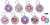 Kirby`s Dream Land 30th Embroidery Key Ring Collection (Set of 8) (Anime Toy) Item picture1