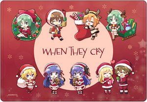 Chara Clear Case [Higurashi When They Cry: Sotsu] 06 Aligned Design Christmas Ver. (Mini Chara) (Anime Toy)