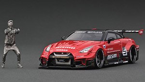LB-Silhouette WORKS GT Nissan 35GT-RR Red/Black With Mr. Kato (ミニカー)