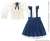 Shear Jumper Skirt Set (Navy x Ivory) (Fashion Doll) Item picture1