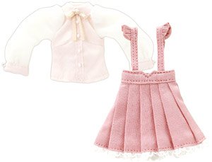 Shear Jumper Skirt Set (Pink x Light Pink) (Fashion Doll)