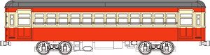 1/80(HO) 14m Class Electric Car Plastic Kit (Vermilion / Cream) (Unassembled Kit) (Model Train)