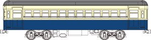 1/80(HO) 14m Class Electric Car Plastic Kit (Navy Blue / Cream) (Unassembled Kit) (Model Train)