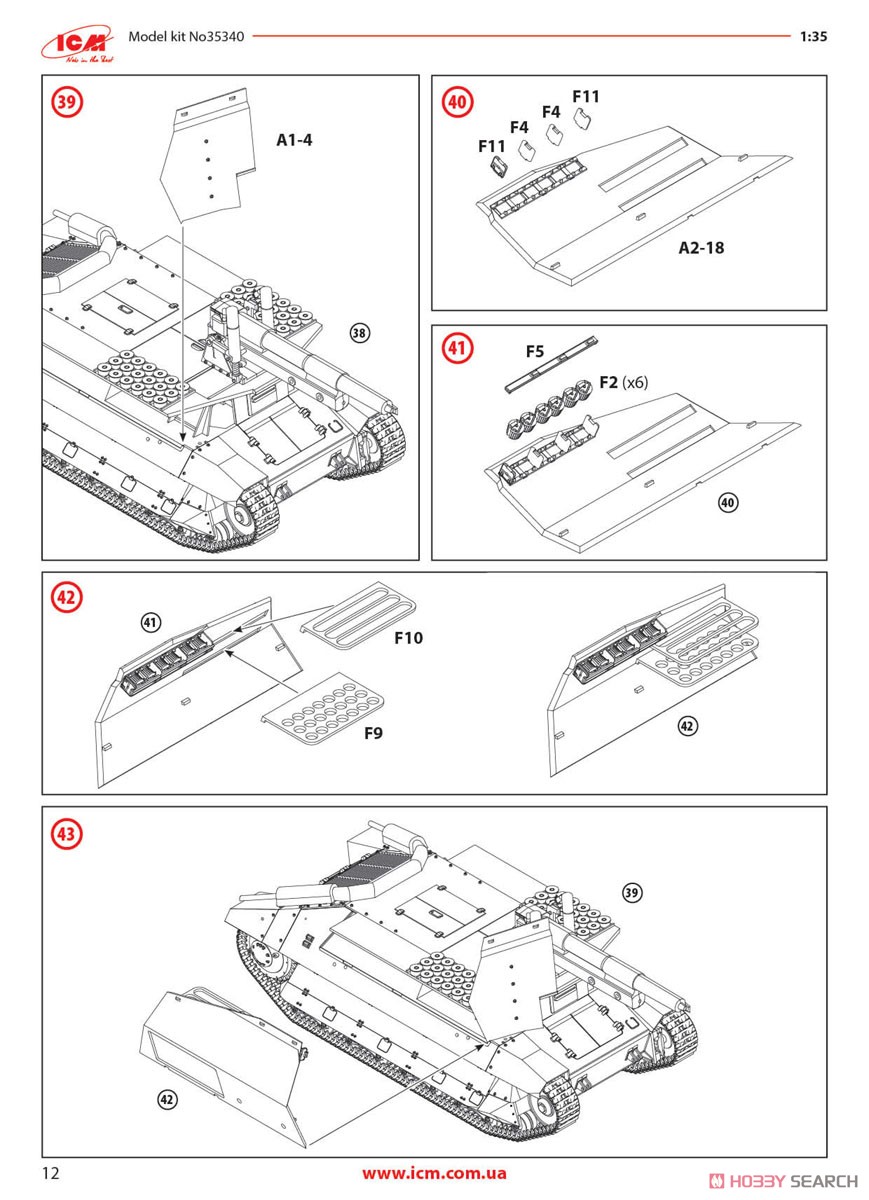 10.5cm leFH 16(Sf) auf Geschutzwagen FCM36 (f) (Plastic model) Assembly guide11