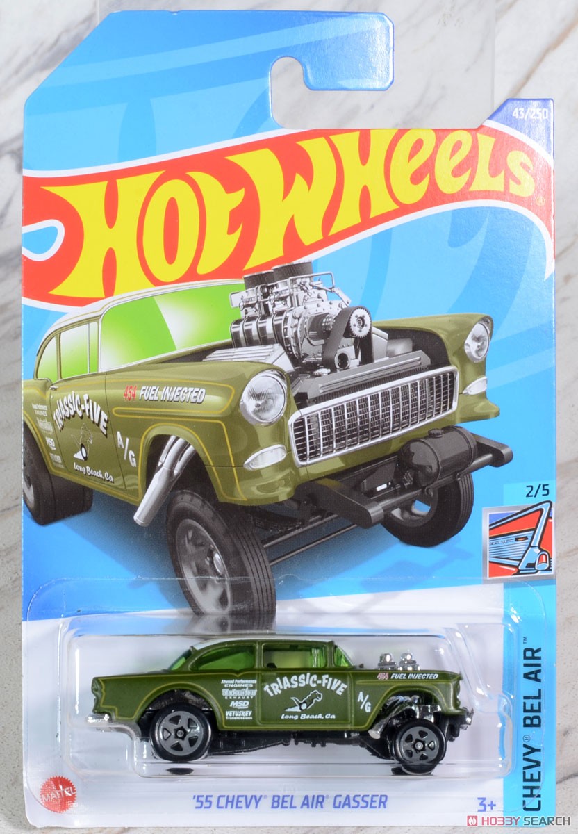 ホットウィール ベーシックカー `55 シェビー ベルエア ギャッサー (玩具) パッケージ1