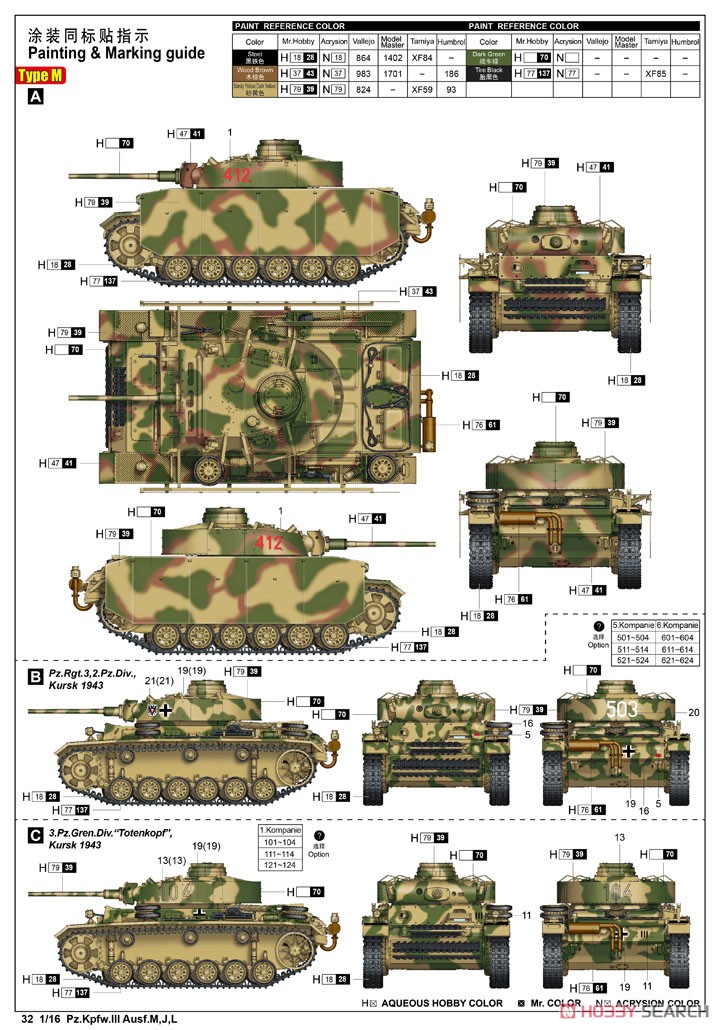 III号戦車 (3 in 1) (プラモデル) 塗装1