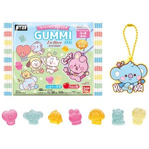 BT21 Pukkuri Rubber Mascot Gummy 2 (Set of 12) (Shokugan)