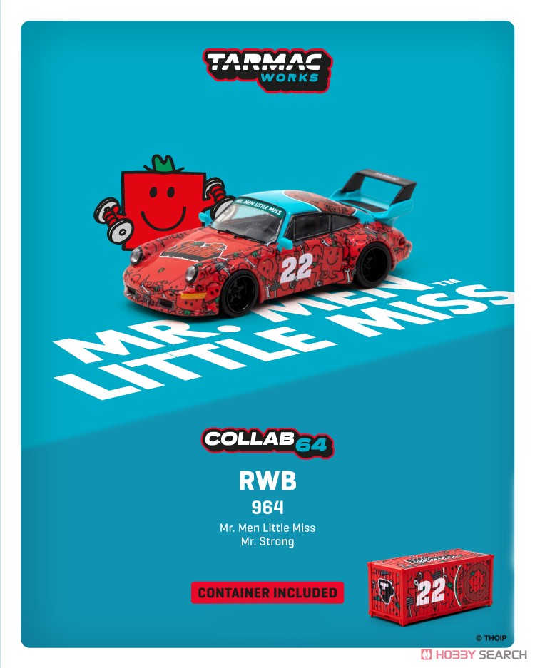 RWB 964 Mr. Men Little Miss Mr. Strong With Container (ミニカー) 商品画像1