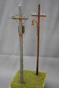 Telephone Pole (Concrete 2 Pieces) (Plastic model)