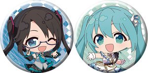 The Idolm@ster Shiny Colors Can Badge Set Piapro Characters D Deformed Yuika Mitsumine & Hatsune Miku (Anime Toy)