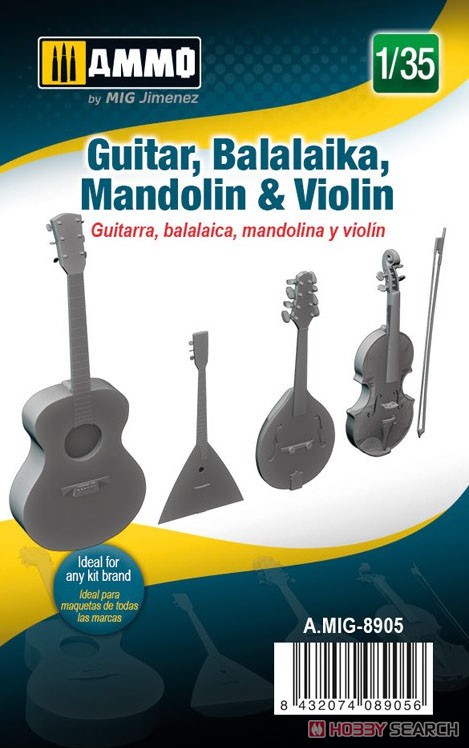 Guitar, Balalaika, Mandolin & Violin (Plastic model) Package1
