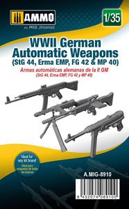 WW.II ドイツ軍用自動火器 (StG44、エルマ EMP、FG42、MP40) (プラモデル)