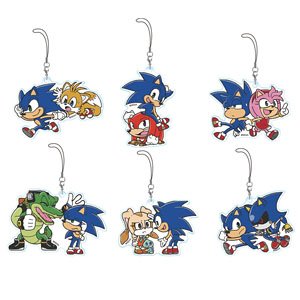 Sonic the Hedgehog Chocokawa Acrylic Strap (Set of 6) (Anime Toy)