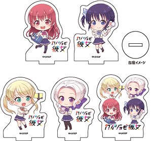 Acrylic Petit Stand [Girlfriend, Girlfriend] 01 (Mini Chara) (Set of 5) (Anime Toy)