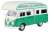 VolkswagenType2(T1) Camper Van (White/Light-green) (Diecast Car) Item picture1