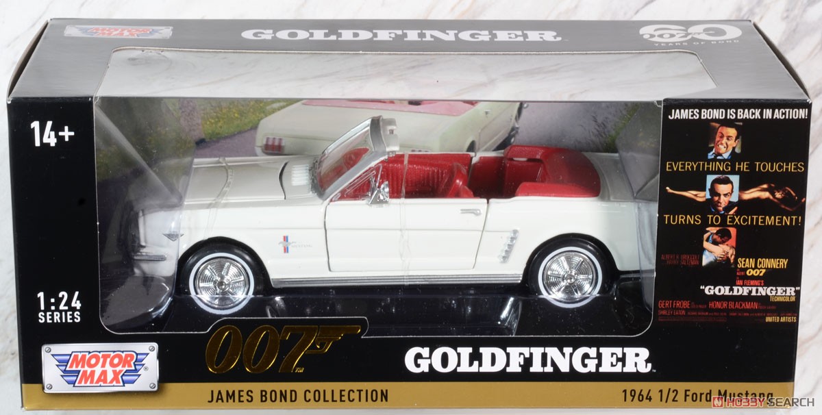 James Bond 1964 1/2 Ford Mustang Convertible Goldfinger (White) (ミニカー) パッケージ1