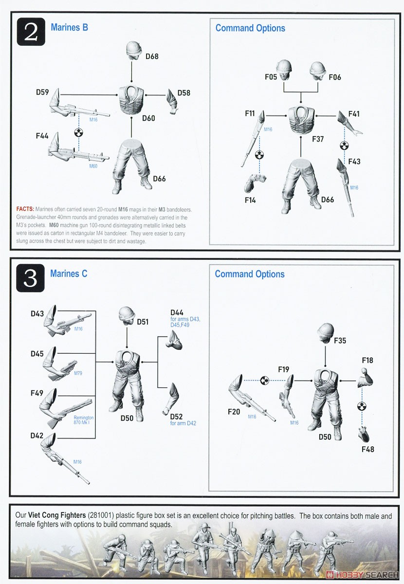 USMC Marines (Set of 30) (Plastic model) Assembly guide2