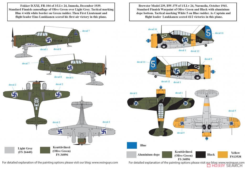 「エイノ・ルーッカネン：フィンランド軍エースパイロット WW.II Vol.III」 (デカール) その他の画像2