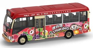 Tiny City No.147 Toyota Coaster (B70) Mini Bus Red (19 Seats) Striking (Diecast Car)