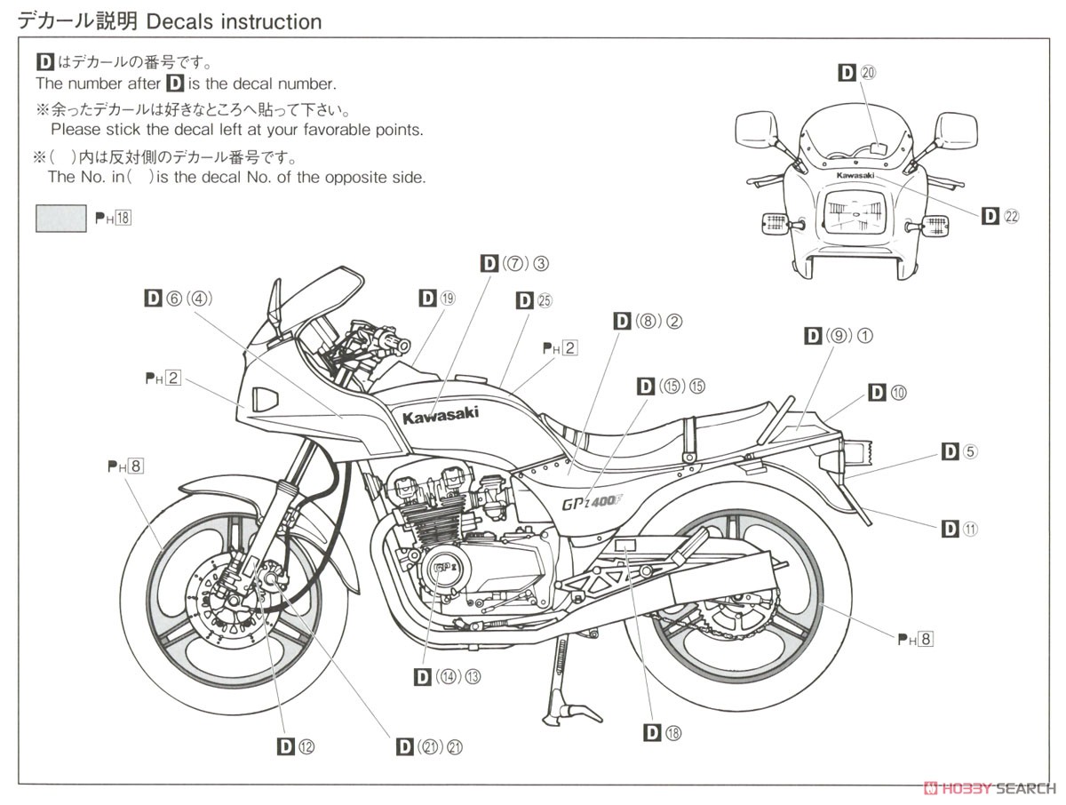 カワサキ ZX400A2 GPz400F `84 (プラモデル) 塗装3