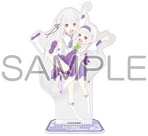Re:Zero -Starting Life in Another World- Visual Acrylic Figure Emilia & Childhood Emilia (Anime Toy)