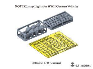 Notek Lamp Lights for WWII German Vehicles (3D Printed) (Plastic model)