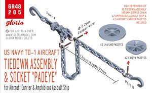 現用 米 アメリカ海軍航空機用タイダウンアッセブリー＆ソケット `パッドアイ` (プラモデル)