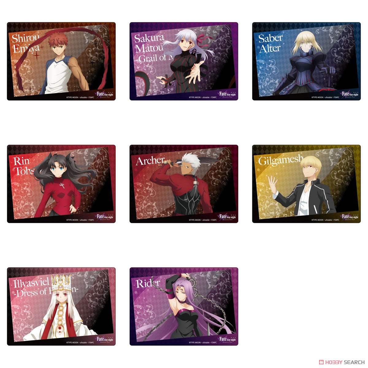 Fate/stay night: Heaven`s Feel B5 Pencil Board Vol.2 (Set of 8) (Anime Toy) Item picture1