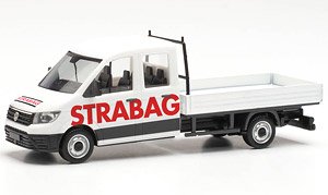 (HO) Volkswagen Crafter Double Cab with Flatbed `STRABAG` (Model Train)