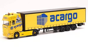 (HO) Scania CS 20 HD Canvas Semi Trailer `Acargo / Johnny Cash` (Model Train)