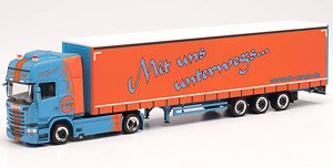 (HO) Scania R `13 TL Canvas Semi Trailer `MB Cargo` (Model Train)