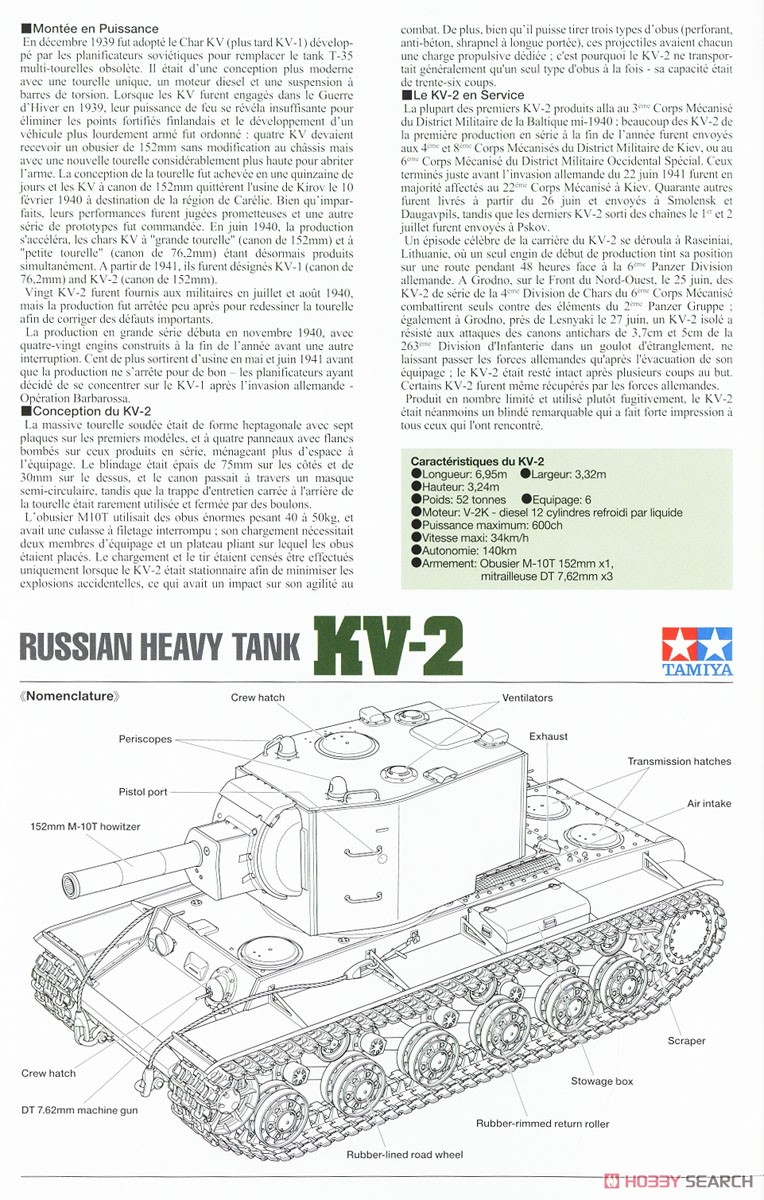 ソビエト重戦車 KV-2 (プラモデル) 英語解説2