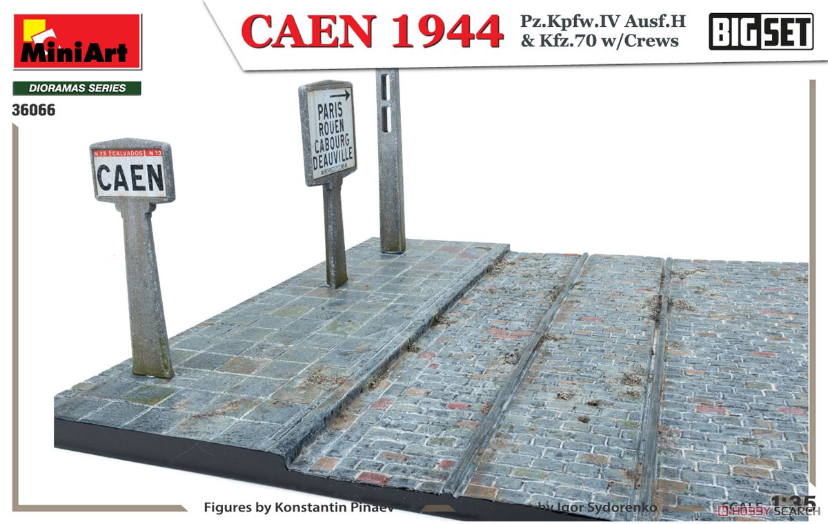 Caen 1944 Pz.Kpfw.IV Ausf.H & Kfz.70 w/Crews. Big Set (Plastic model) Item picture8