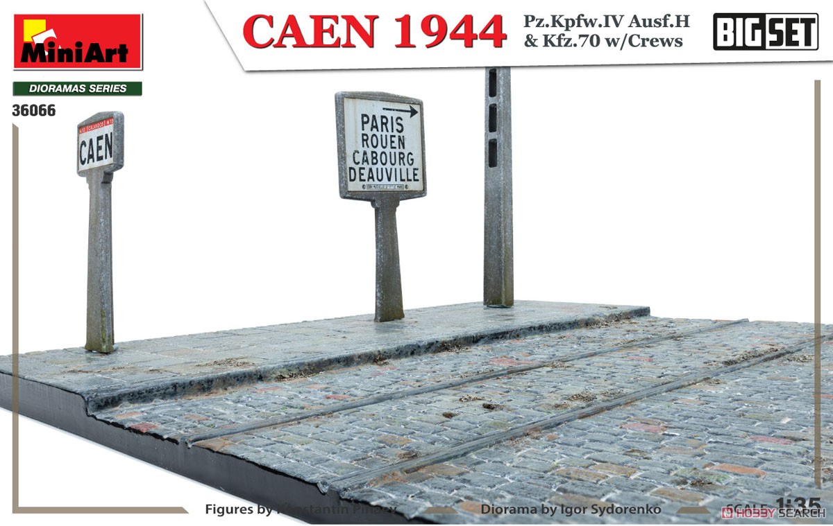 Caen 1944 Pz.Kpfw.IV Ausf.H & Kfz.70 w/Crews. Big Set (Plastic model) Item picture9