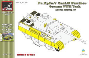 Pz.Kpfw.V Ausf.D Panther Detailing Set (for Zvezda) (Plastic model)