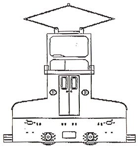 (O Narrow) Coal Mine Style Convex Electric Locomotive Kit (Unassembled Kit) (Model Train)