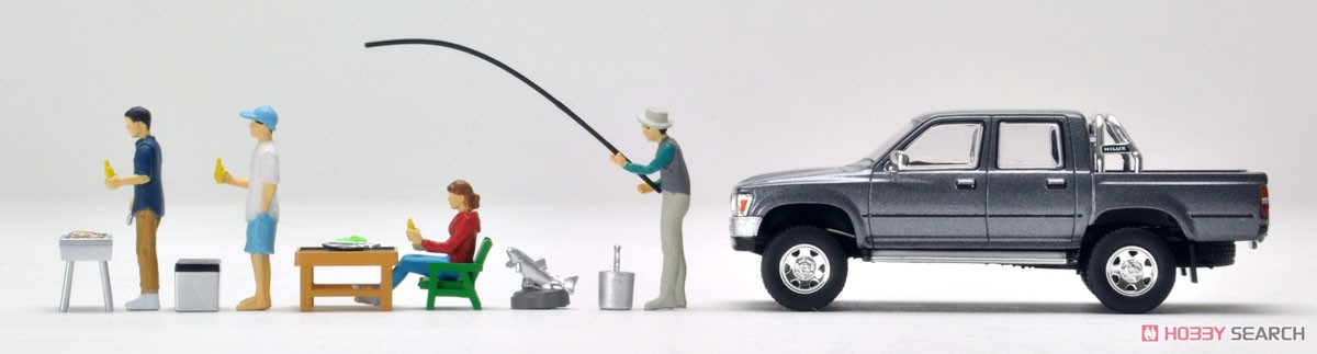 Diorama Collection64 #CarSnap14a BBQ2 w/Toyota Hilux 4WD (Diecast Car) Item picture3