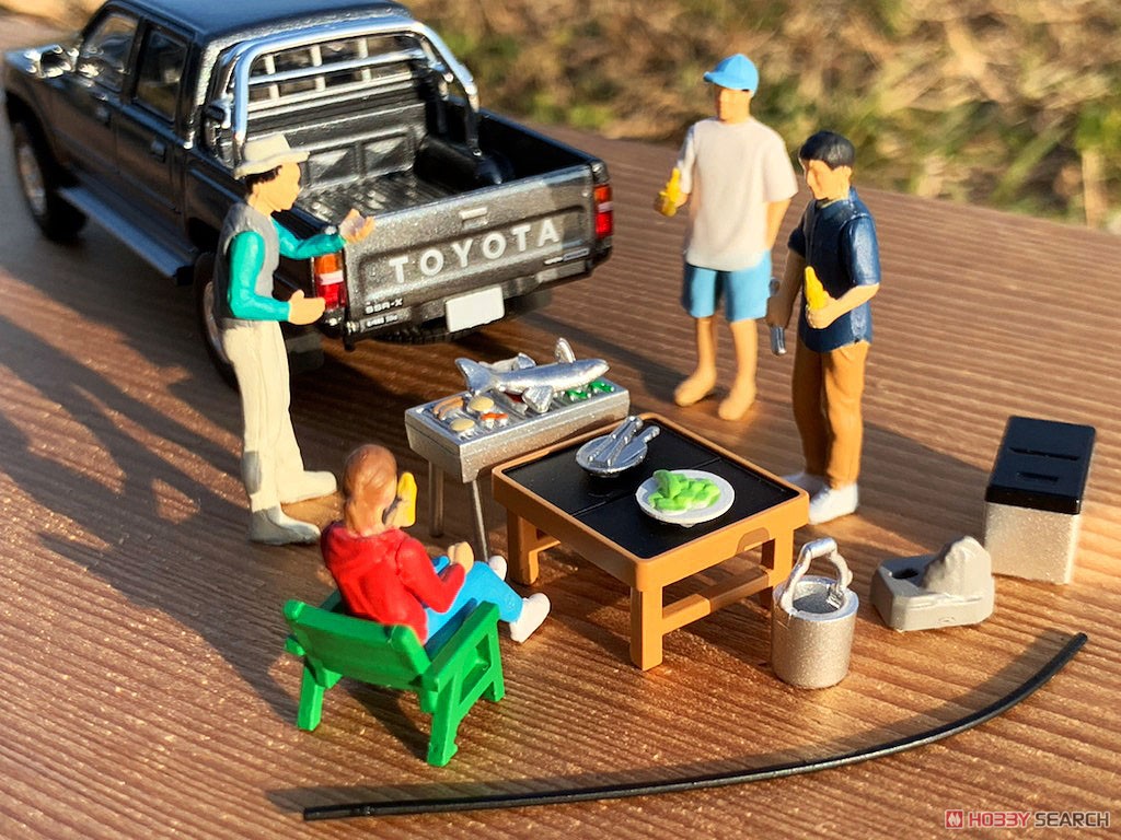 Diorama Collection64 #CarSnap14a BBQ2 w/Toyota Hilux 4WD (Diecast Car) Other picture3