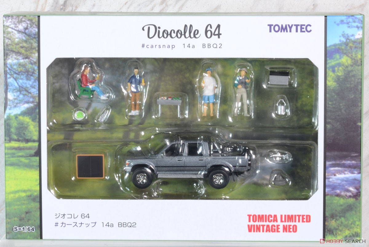 Diorama Collection64 #CarSnap14a BBQ2 w/Toyota Hilux 4WD (Diecast Car) Package1