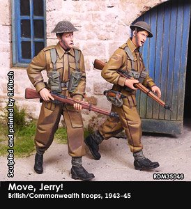 Move, Jerry! British/Commonwealth Troops, 1943-45 (Set of 2) (Plastic model)