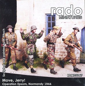 WWII 歩け！ジェリー！降伏した武装SS兵捕虜を連行する英兵 ノルマンディー1944 (4体セット) (プラモデル)
