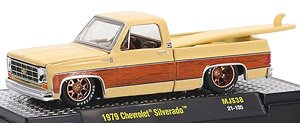 1979 Chevrolet Silverado Beige w/Surfboard (Diecast Car)
