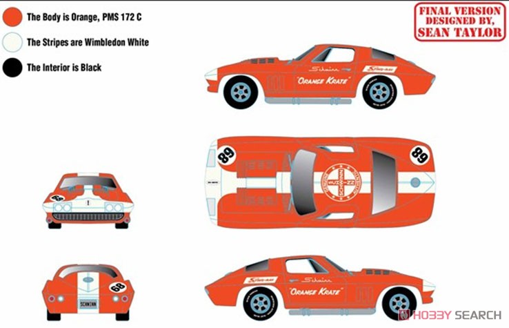 1966 Chevrolet Corvette in Orange (ミニカー) その他の画像1