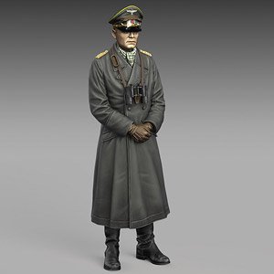 WWII DAK 砂漠の狐 エルヴィン・ロンメル元帥 立像 (プラモデル)