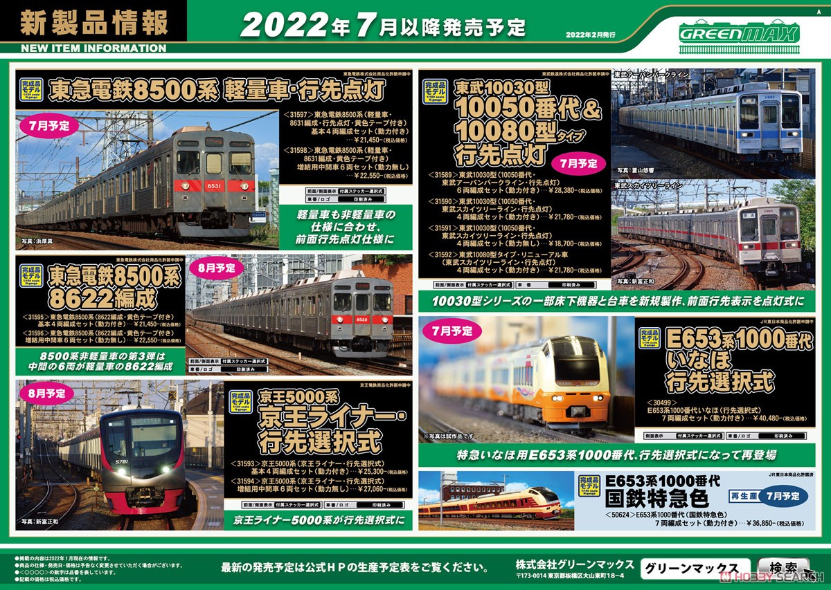 Tokyu Series 8500 (Light Weight Car, 8631 Formation, Rollsign Lighting, w/Yellow Tape) Standard Four Car Formation Set (w/Motor) (Basic 4-Car Set) (Pre-colored Completed) (Model Train) その他の画像2