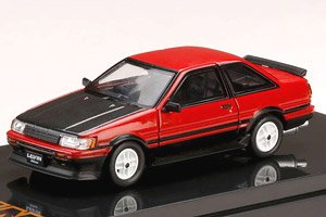 トヨタ カローラ AE86 2ドア TOM`S IGETA ホイール Red / Black (ミニカー)