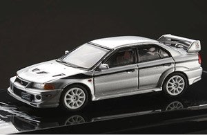 三菱 ランサー GSR EVOLUTION 6 (T.M.E.) スペシャルカラーリングパッケージ (GF-CP9A) シルバー (ミニカー)