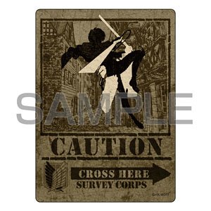 Attack on Titan Survey Corps Crosswalk Warning Waterproof Sticker (Anime Toy)